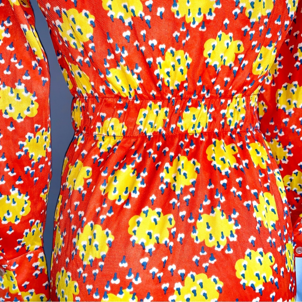 f u n k y :: True Vintage Mod Unique Floral Buttoned Shirt Dress - Picture 11 of 15